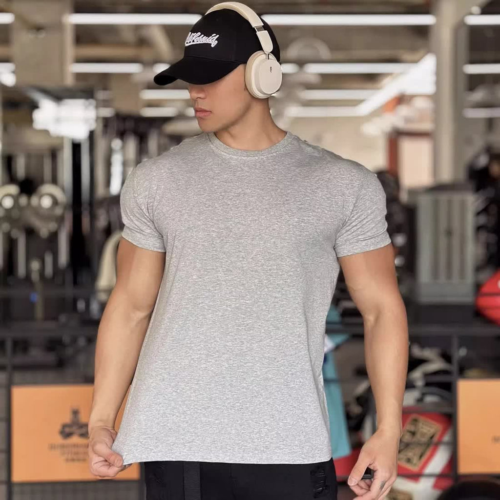 GTAL大码アメリカンスポーツジム用半袖Tシャツ 男性トレーニング着 夏季