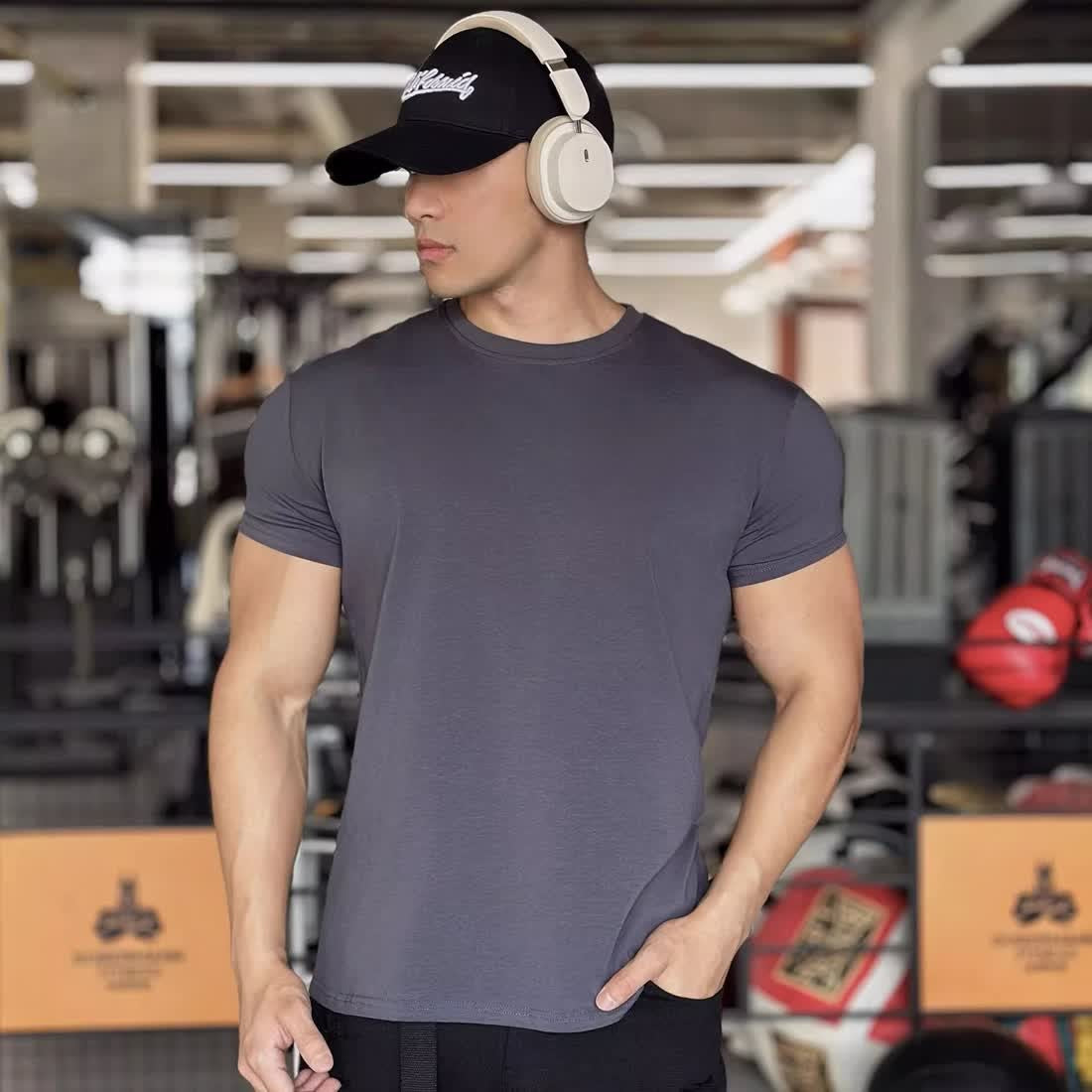 GTAL大码アメリカンスポーツジム用半袖Tシャツ 男性トレーニング着 夏季