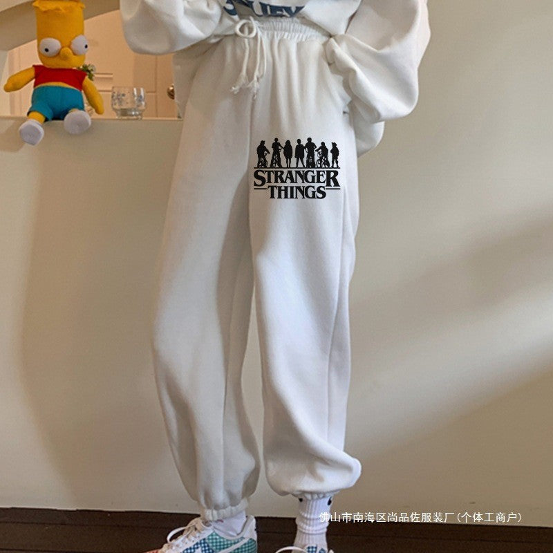 「ストレンジャー・シングス」プリント フリースパーカー hoodie