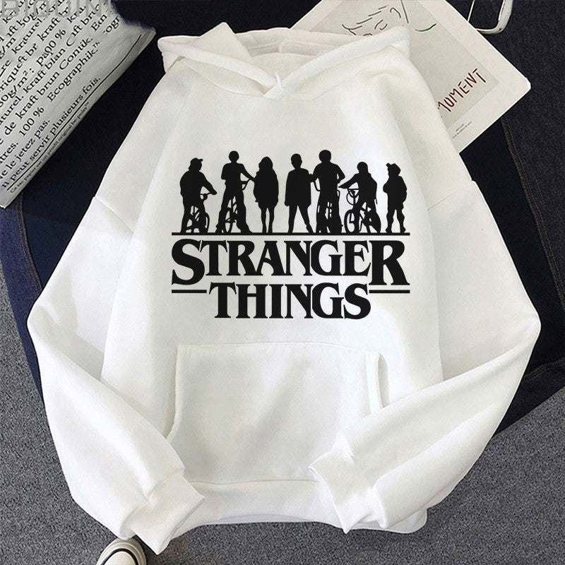 「ストレンジャー・シングス」プリント フリースパーカー hoodie