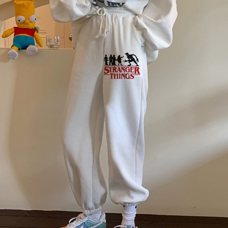 「ストレンジャー・シングス」プリント フリースパーカー hoodie