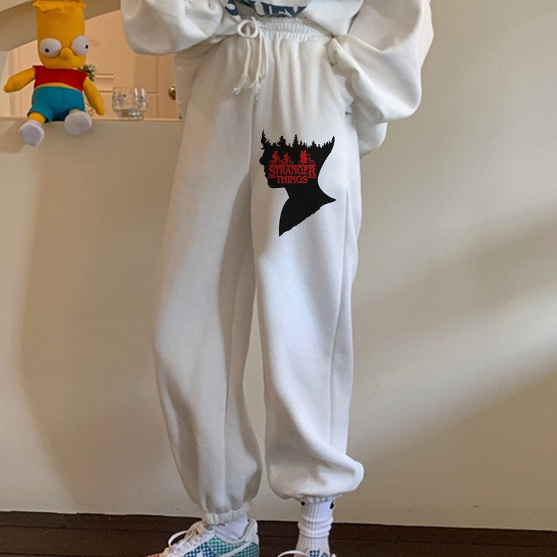 「ストレンジャー・シングス」プリント フリースパーカー hoodie