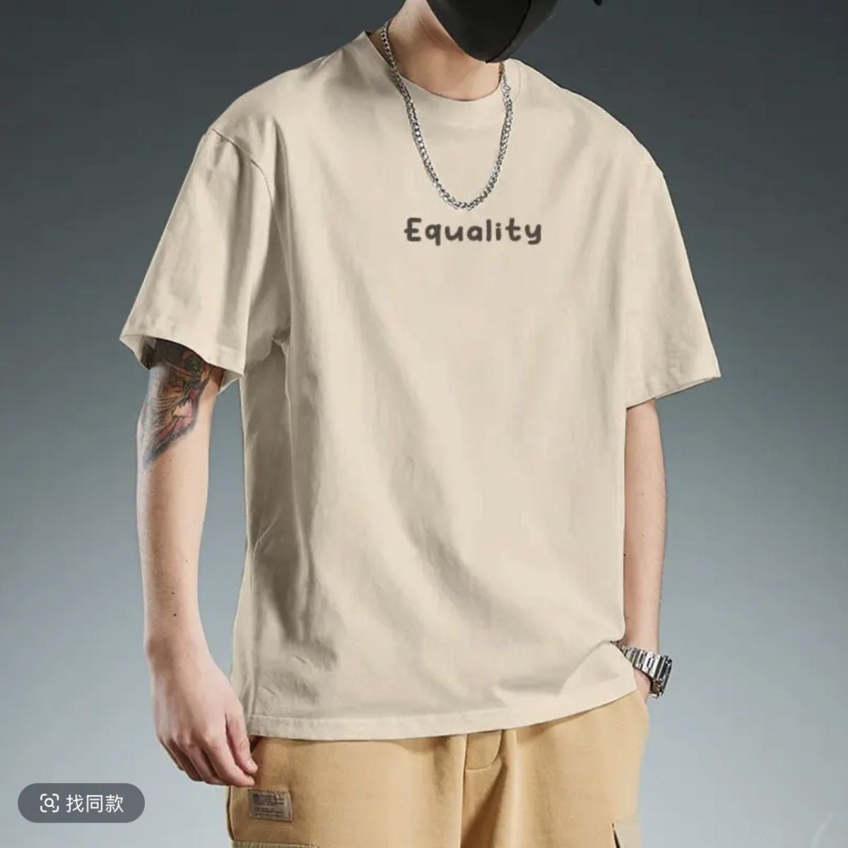 夏季綿厚手ルーズ男性Tシャツ 流行ってるプリントアメリカン