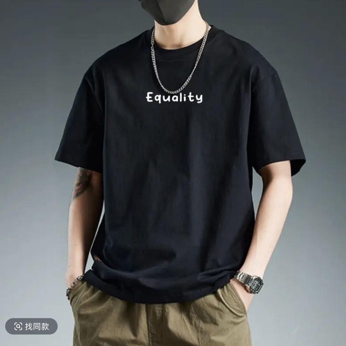 夏季綿厚手ルーズ男性Tシャツ 流行ってるプリントアメリカン
