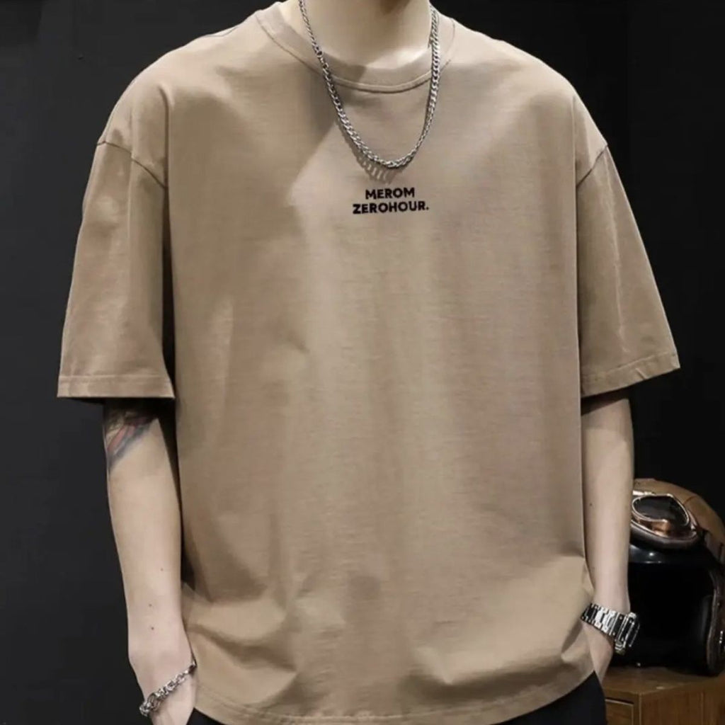 夏季綿厚手ルーズ男性Tシャツ 流行ってるプリントアメリカン