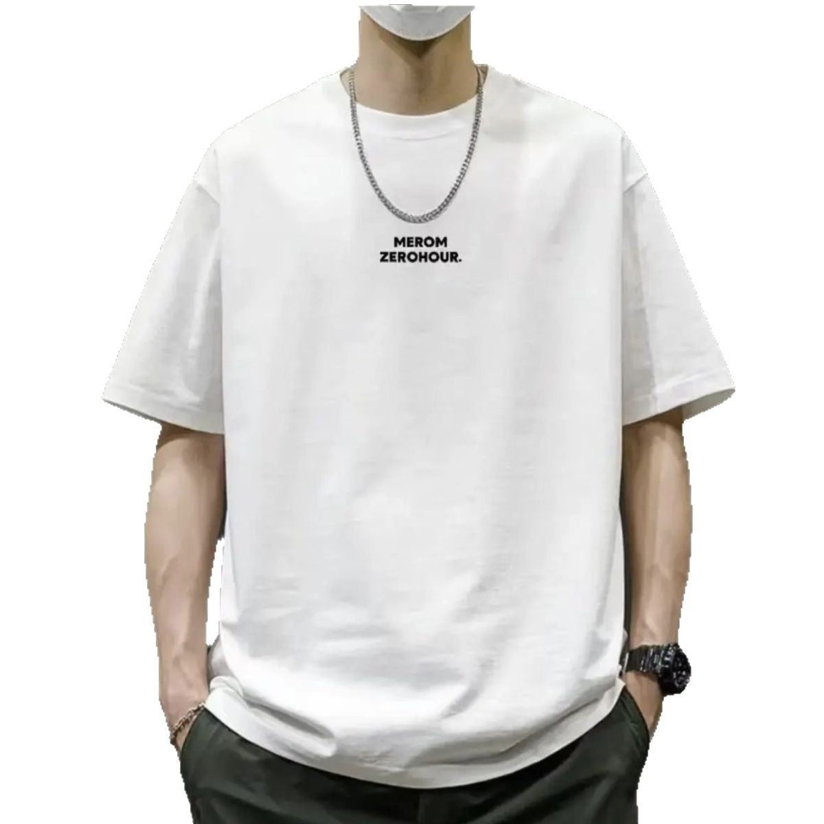 夏季綿厚手ルーズ男性Tシャツ 流行ってるプリントアメリカン