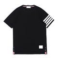 夏物 イギリス風 4本線 男女共通 ビジネスカジュアル Tシャツ 人気