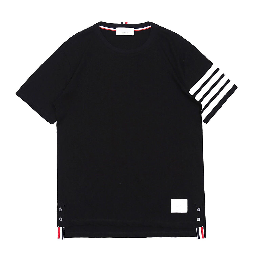 夏物 イギリス風 4本線 男女共通 ビジネスカジュアル Tシャツ 人気