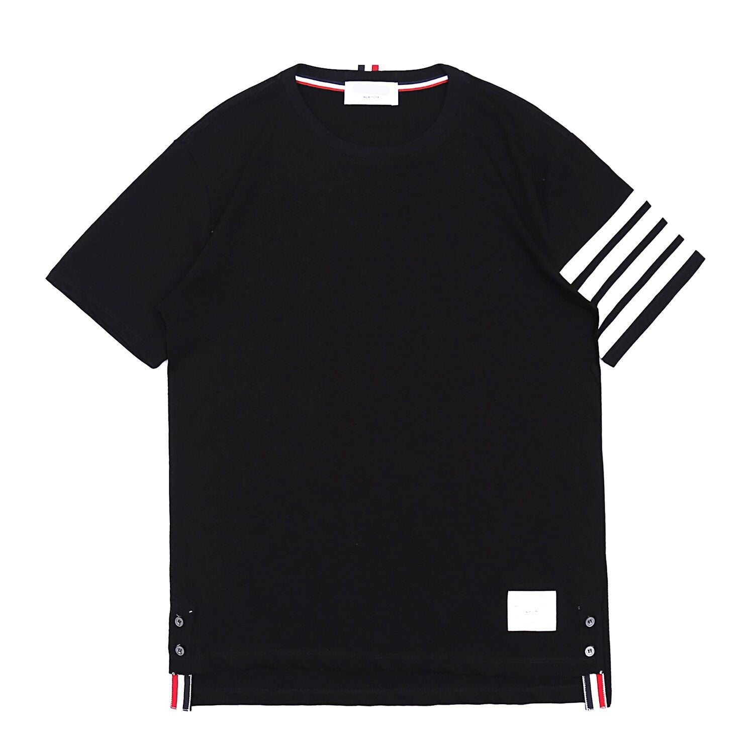 夏物 イギリス風 4本線 男女共通 ビジネスカジュアル Tシャツ 人気