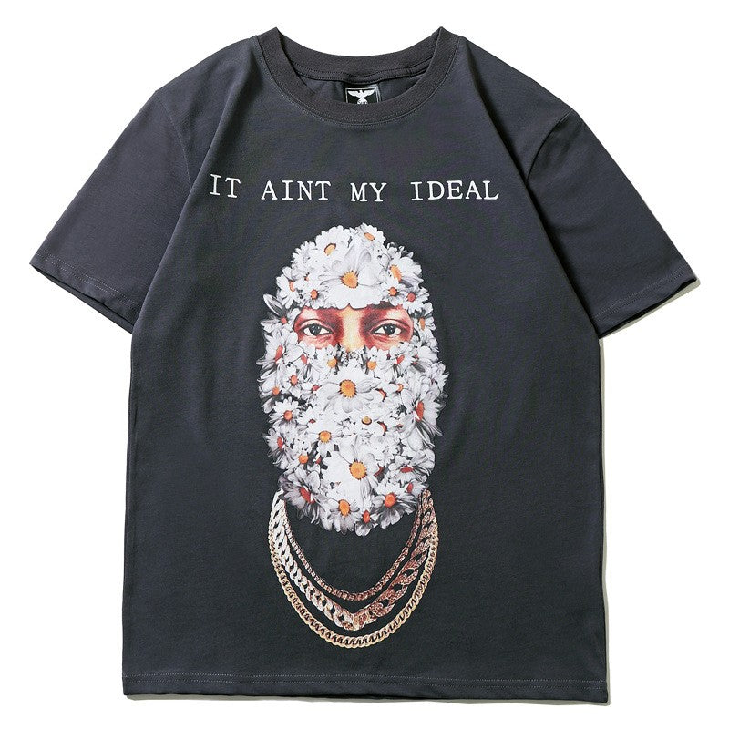 2026クロスボーダーアメリカン菊柄男女兼用Tシャツ