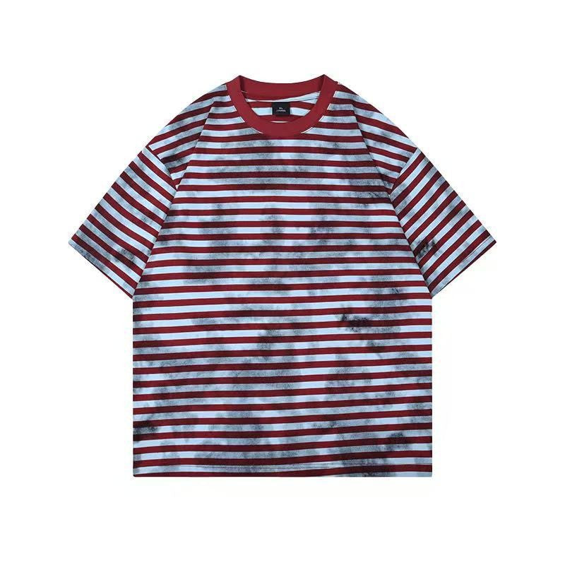 2025クロスボーダー海魂Tシャツ 男女夏アメリカン風 チェック柄